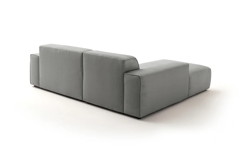 KAWOLA Sofa RANI Ecksofa Feincord grau