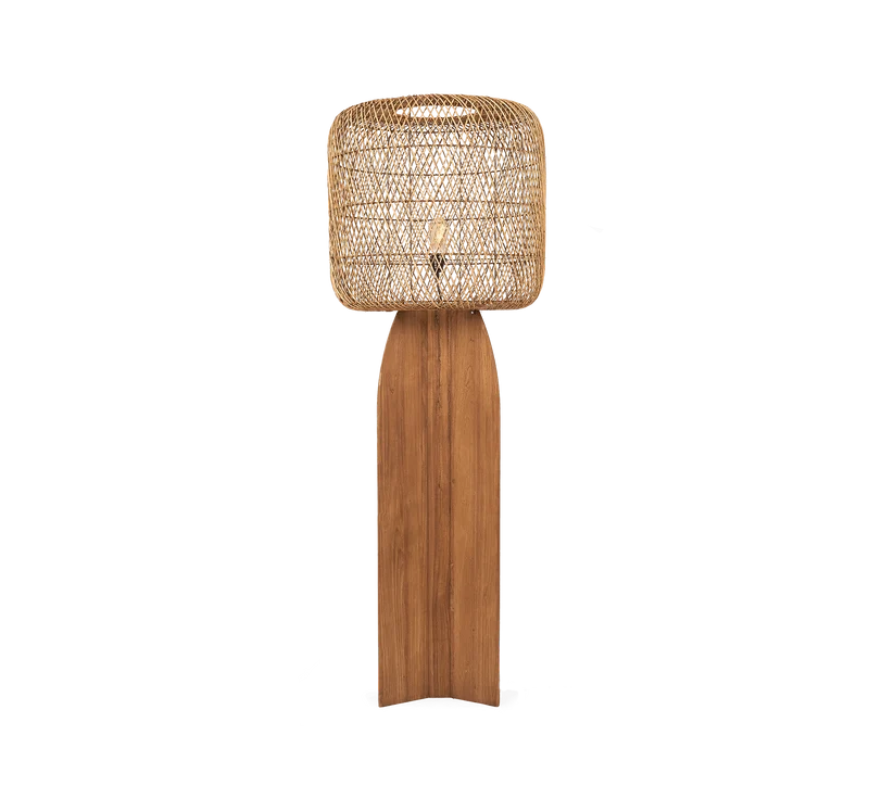 Stehleuchte Orbit, Rattan