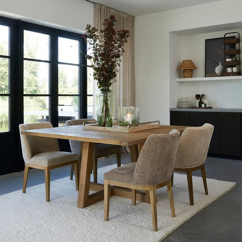 Riviera Maison Esszimmerstuhl Whistler – ohne Armlehnen Natural Linen