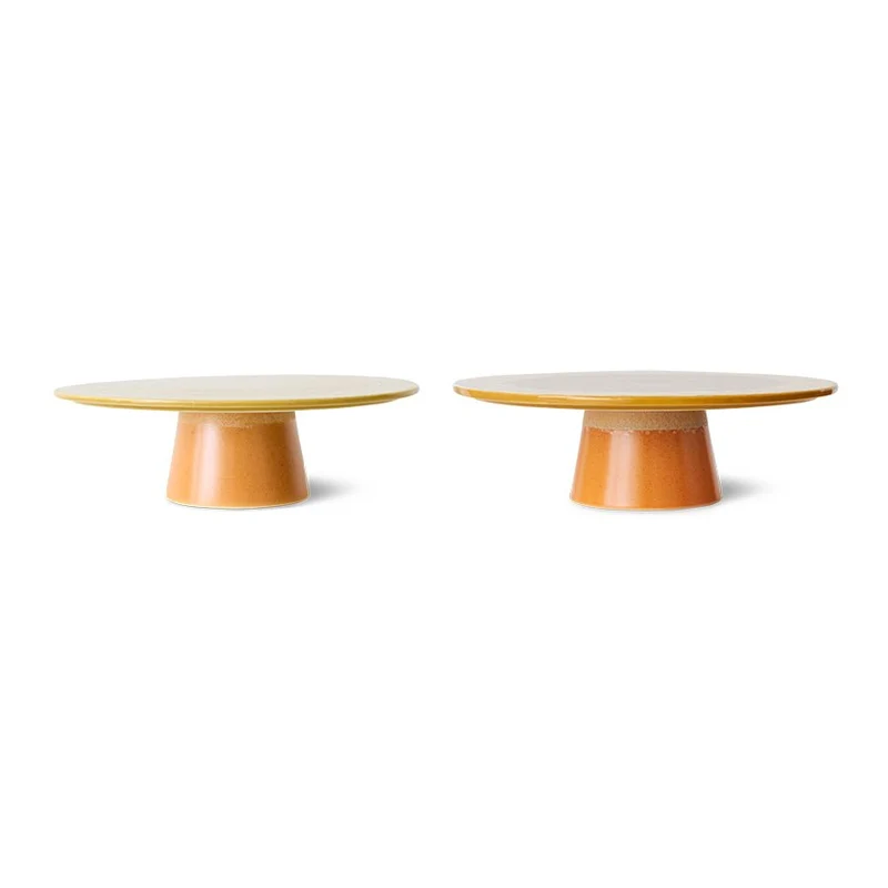 70's Ceramics: Kuchenplatte Papaya