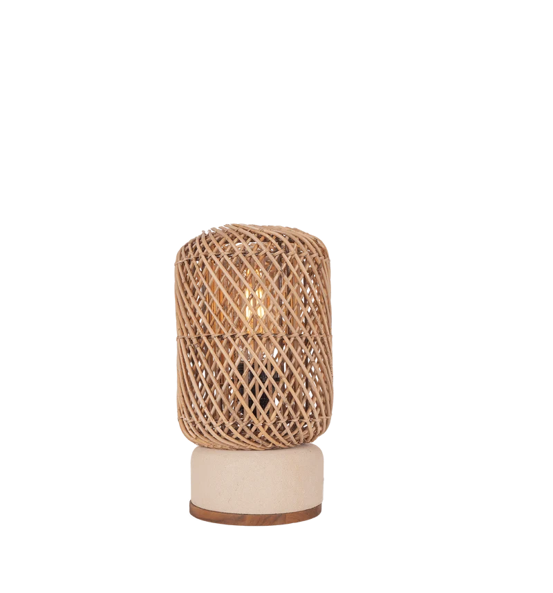 Tischleuchte Pole Rattan