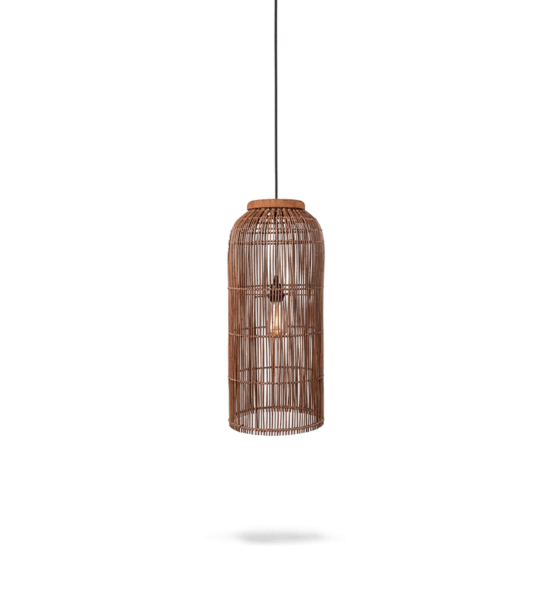 Pendelleuchte Aura Slimm Rattan, Braun