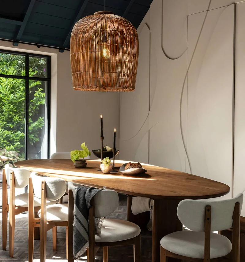 Pendelleuchte Aura, Rattan Kulit