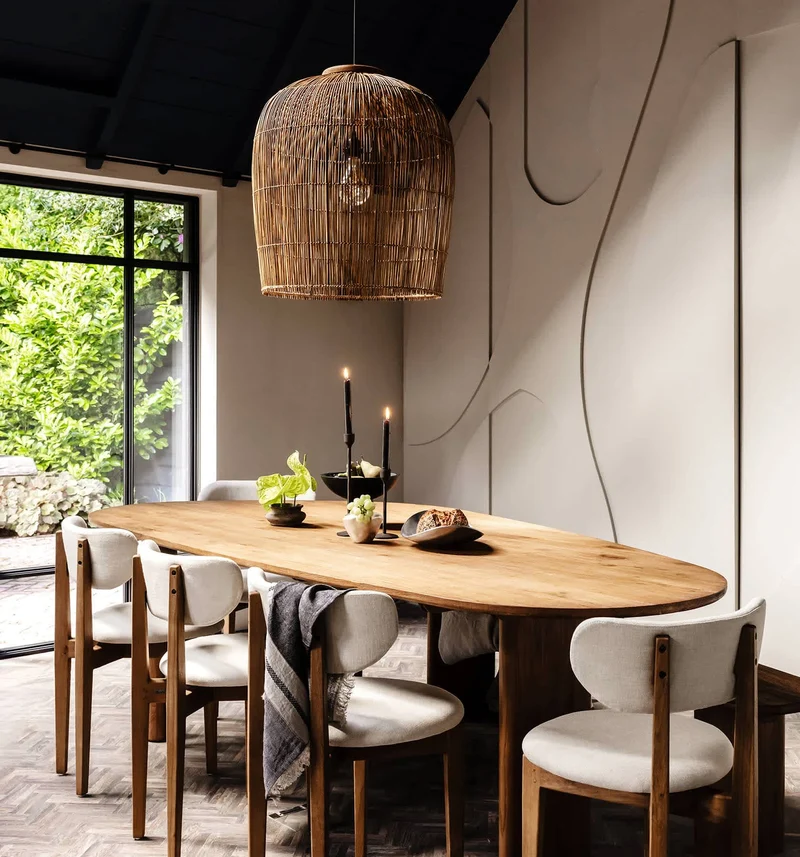 Pendelleuchte Aura, Rattan Kulit