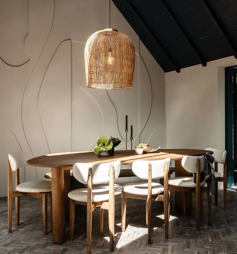 Pendelleuchte Aura, Rattan Kulit