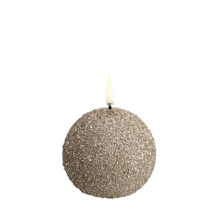 LED Rundkerze Champagne Glitzer Ø 7cm x 7 cm