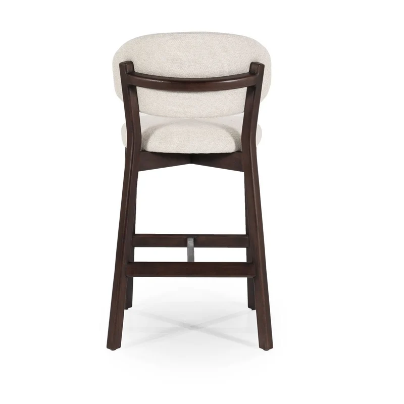 Barstuhl Mikky Dunkelbraun - Beige SH 68,5 cm