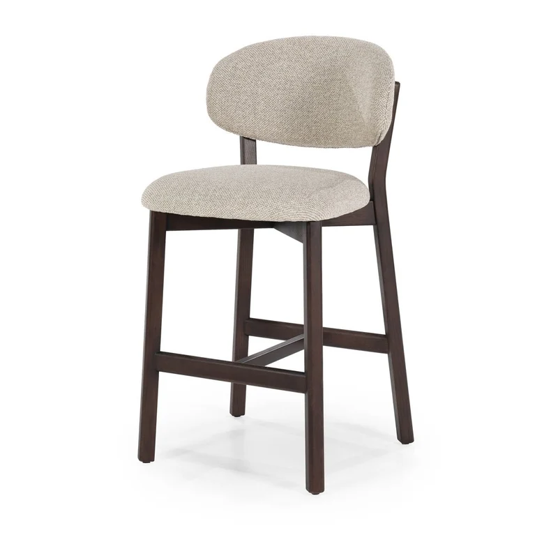 Barstuhl Mikky Dunkelbraun - Taupe SH 68,5 cm