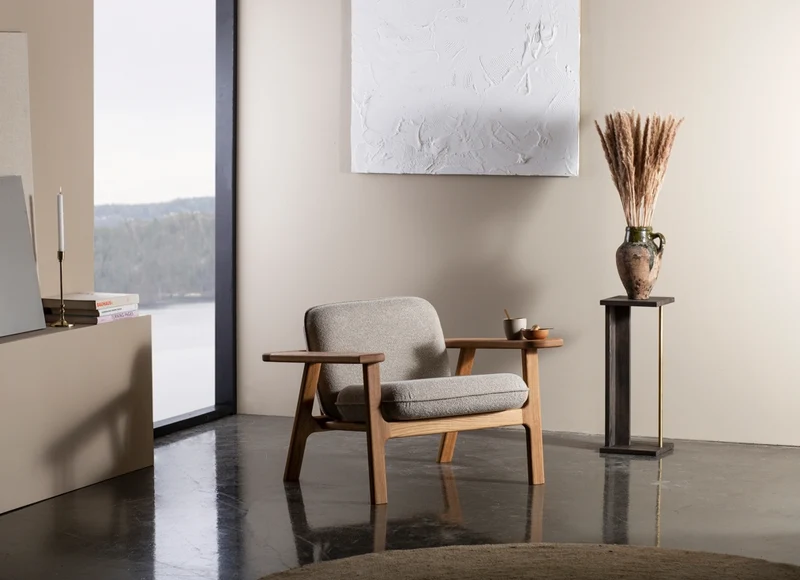 Comban Loungechair - Eiche Geölt/Alpine Beige