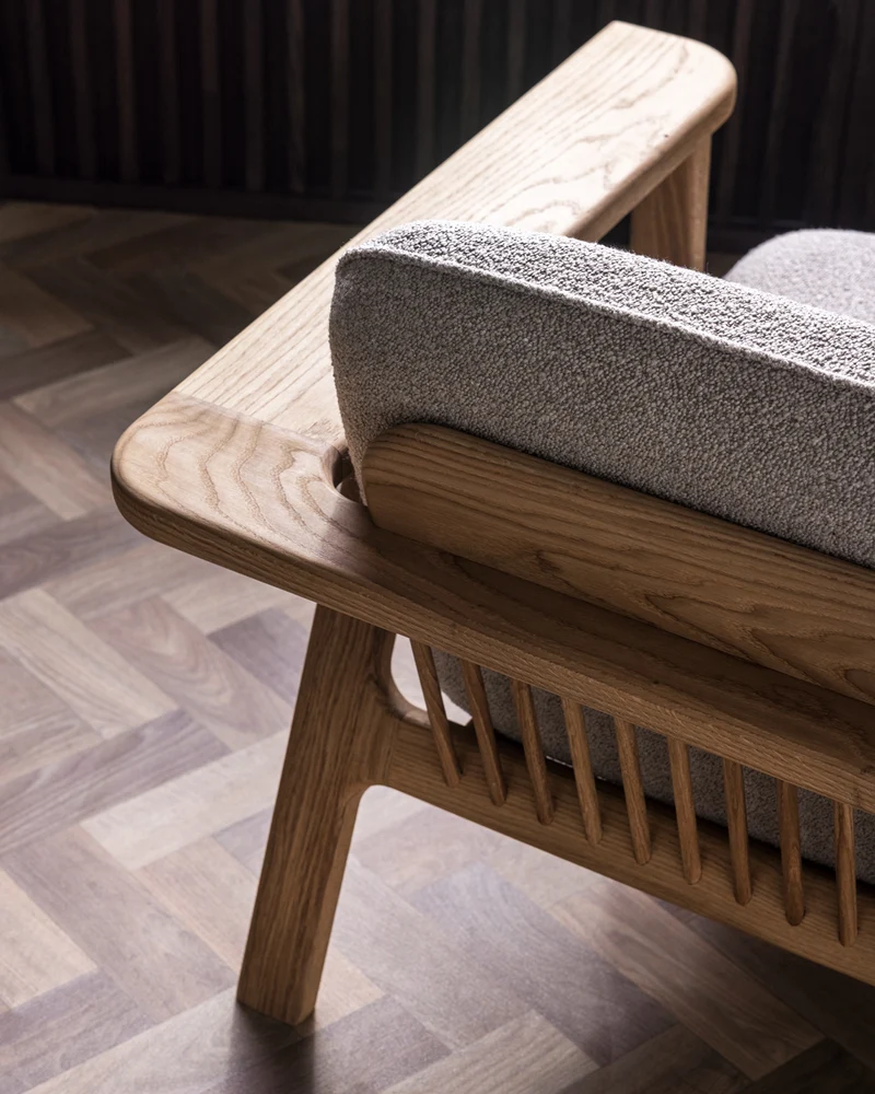 Comban Loungechair - Eiche Geölt/Alpine Beige