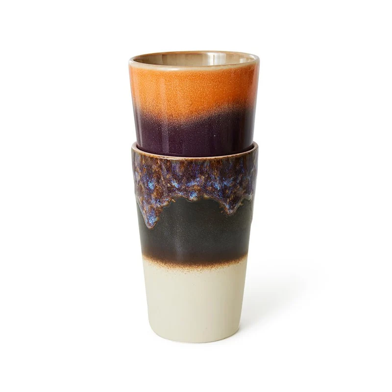 70's Ceramics: Teetassen Dusk Set von 2, 475 ml