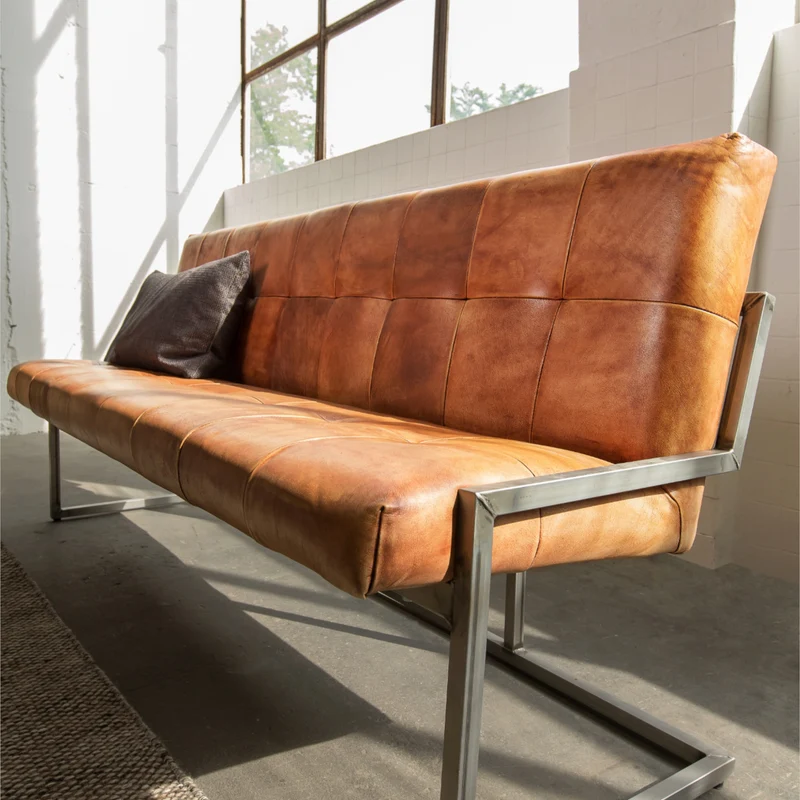 Olli - Bank - Leder Texas Cognac