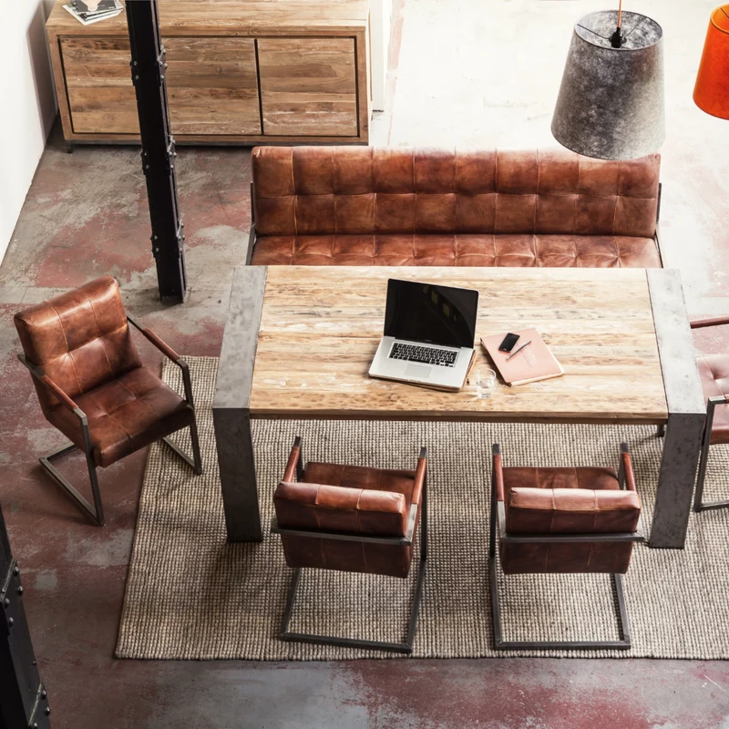 Olli - Bank - Leder Texas Cognac