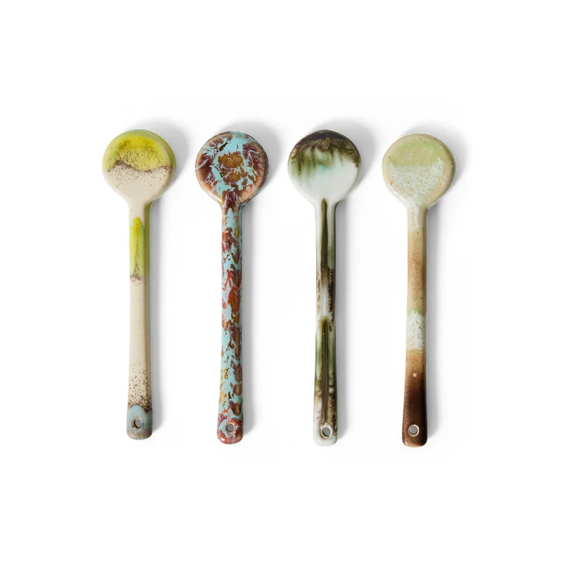 70's ceramics: Löffel Blend, Set von 4