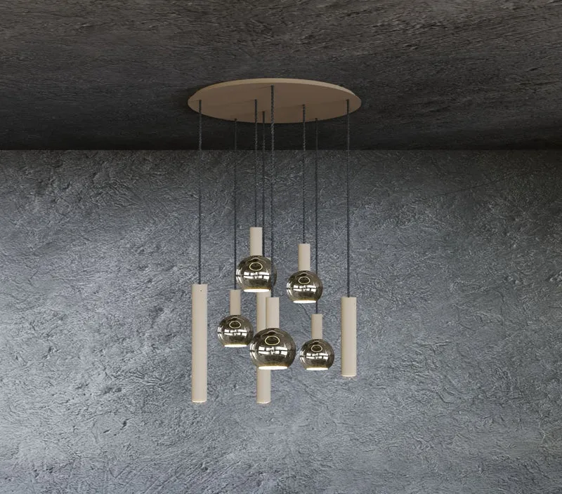 4335 - Riva Pendelleuchte rund Ø35 cm - 8 Lichter