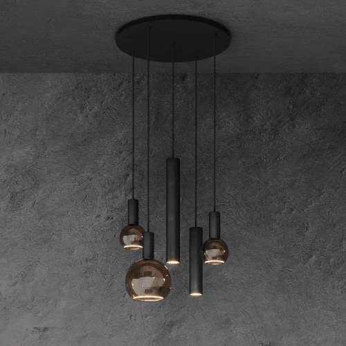 4330 - Riva Pendelleuchte rund Ø50 cm - 5 Lichter