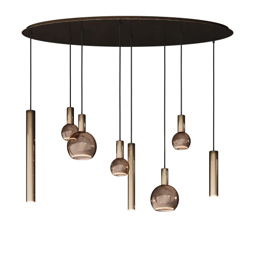 4310 - Riva Pendelleuchte oval 140cm - 8 Lichter