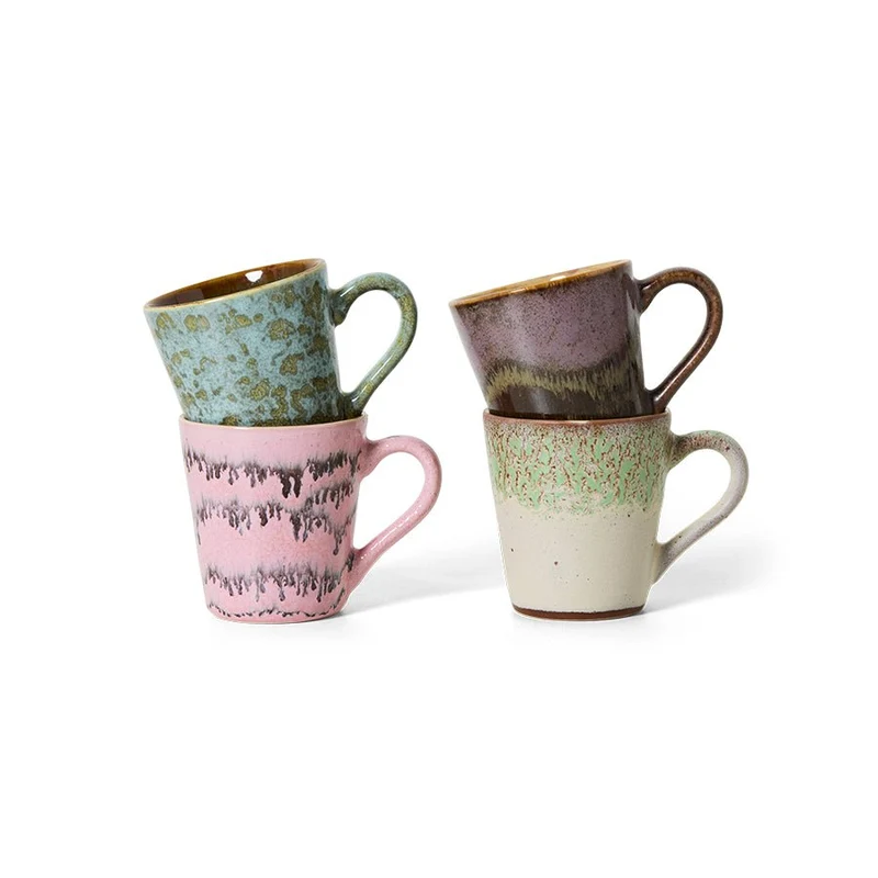 70's Ceramics: Espressotassen Brutalism, 80ml