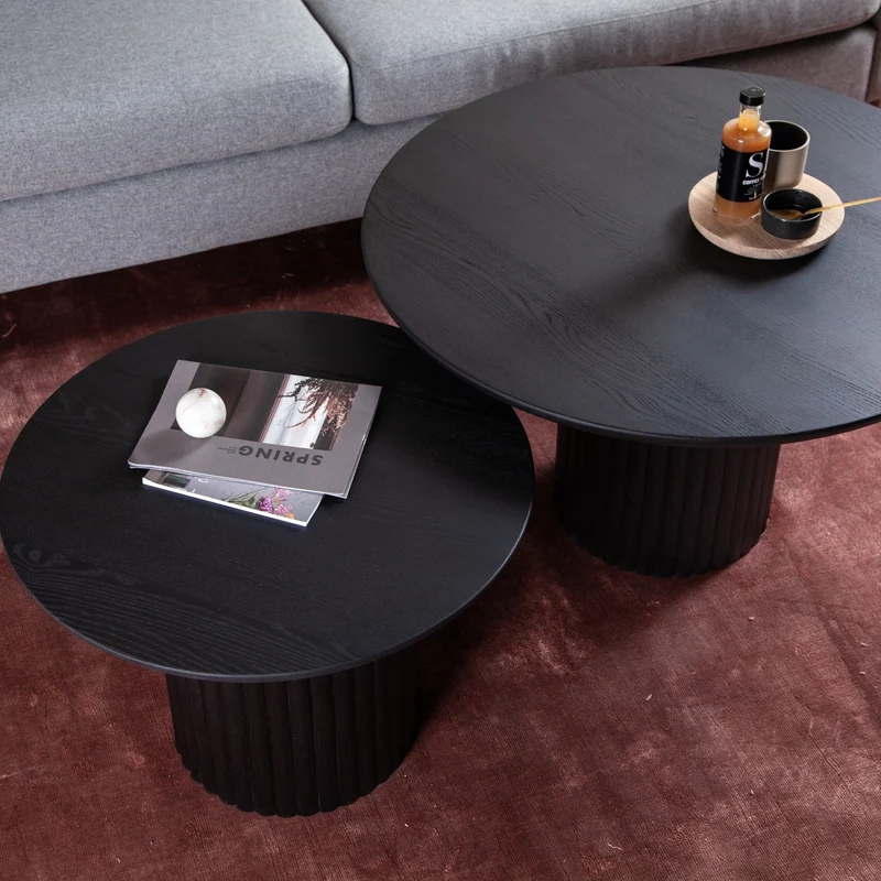 Welve - Couchtisch Rund | Center Bein - Esche Massiv UP