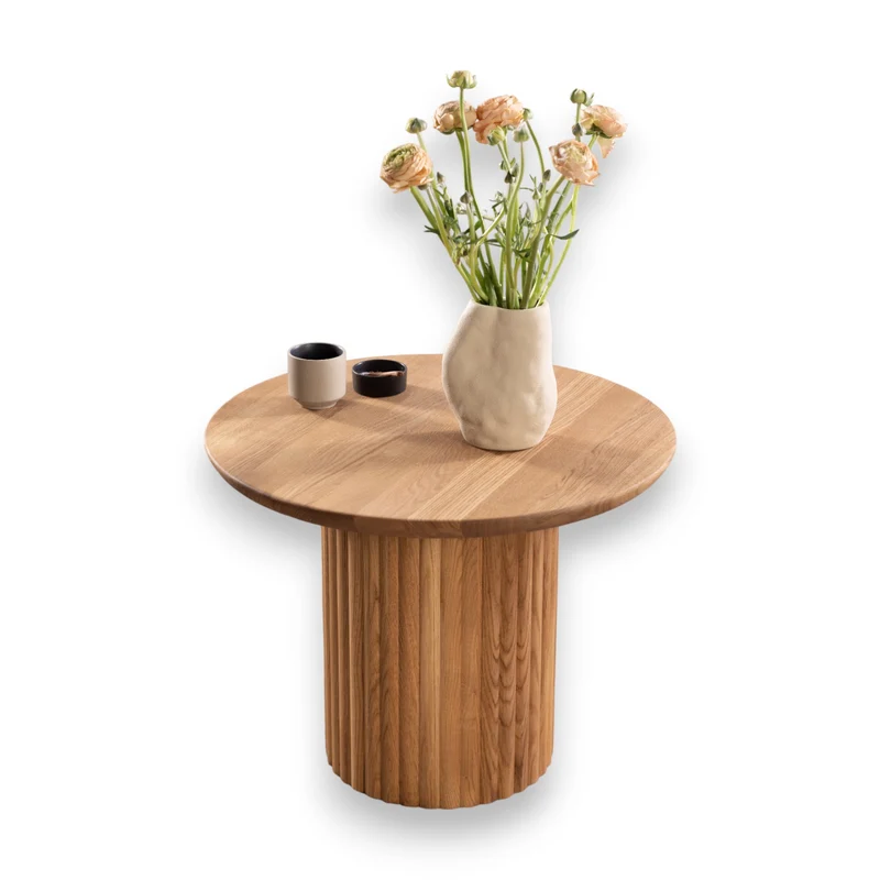 Welve - Couchtisch Rund | Center Bein - Esche Massiv UP