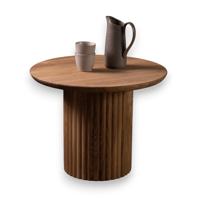Welve - Couchtisch Rund | Center Bein - Eiche Massiv UP