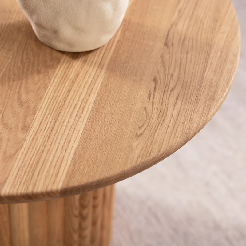 Welve - Couchtisch Rund | Center Bein - Eiche Massiv UP