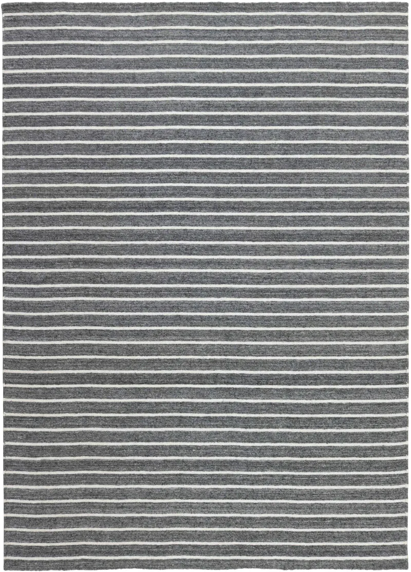 Nouveau Striped Teppich - Dark Grey White