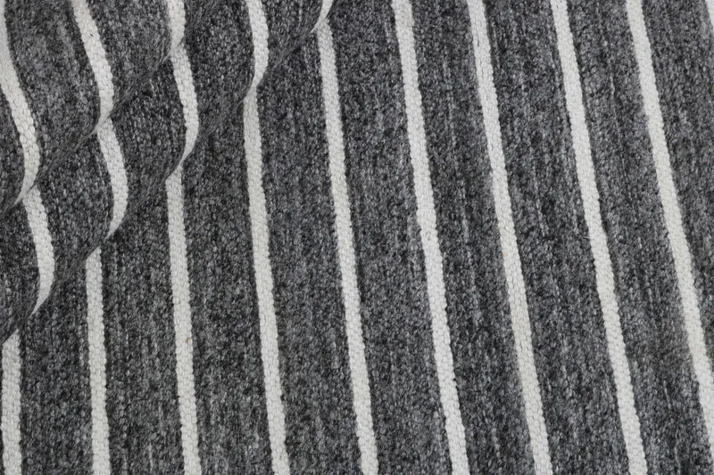 Nouveau Striped Teppich - Dark Grey White