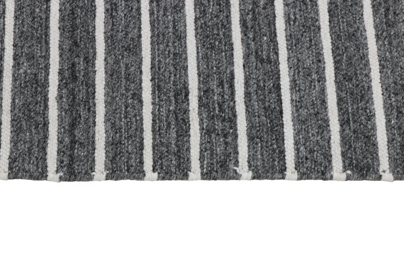 Nouveau Striped Teppich - Dark Grey White