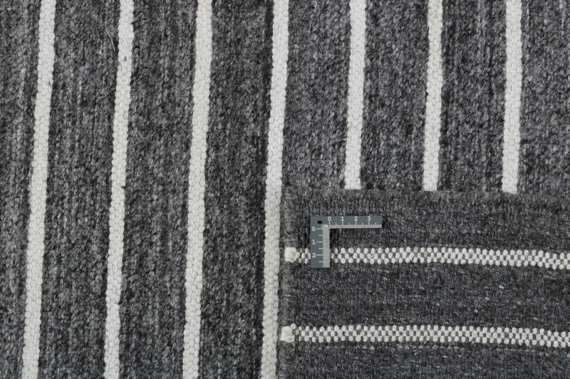 Nouveau Striped Teppich - Dark Grey White