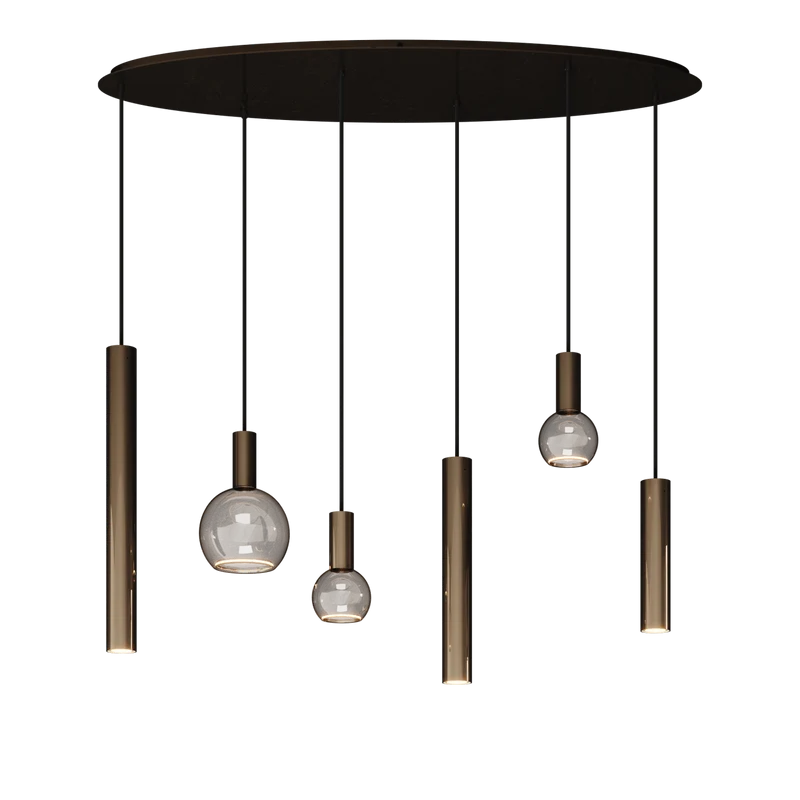 4395 - Riva Pendelleuchte oval 120cm - 6 Leuchten