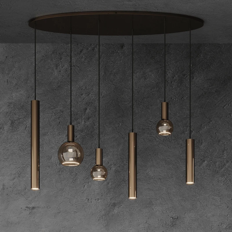 4395 - Riva Pendelleuchte oval 120cm - 6 Leuchten
