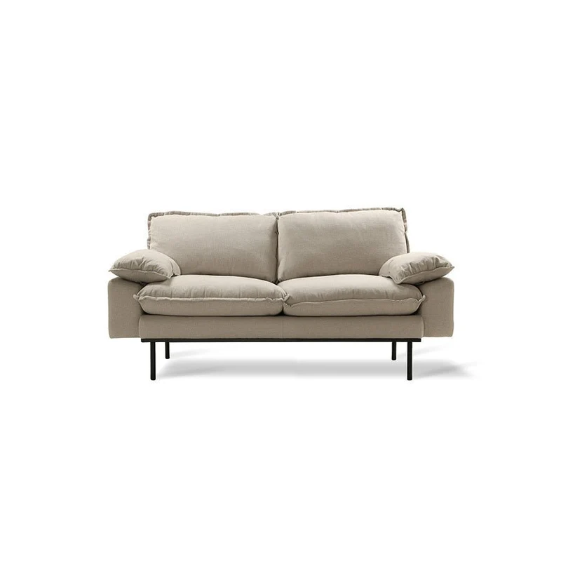 Retro Sofa 2-Sitzer Beige