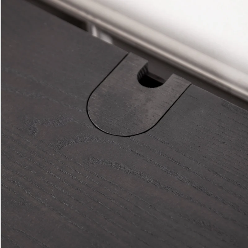 Welve - HIFI Sideboard 139cm | Metallgestell Schwarz - Esche Massiv UP