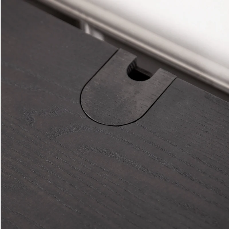 Welve - HIFI Sideboard 139cm | Metallgestell Schwarz - Eiche Massiv UP