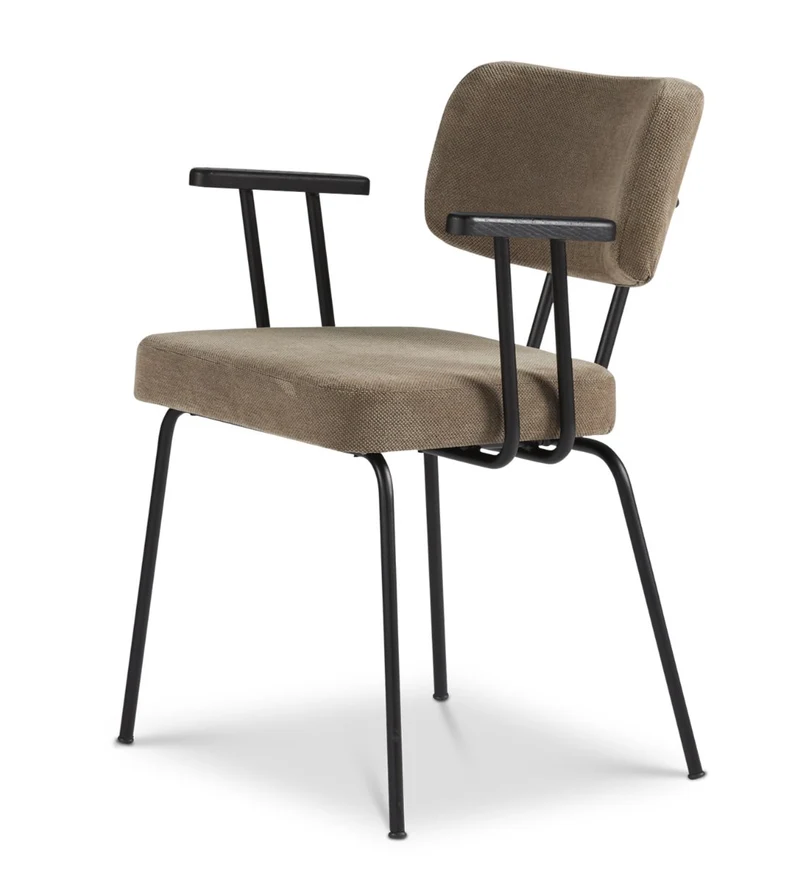 Stuhl Ted mit Armlehne Braun - Portofino
