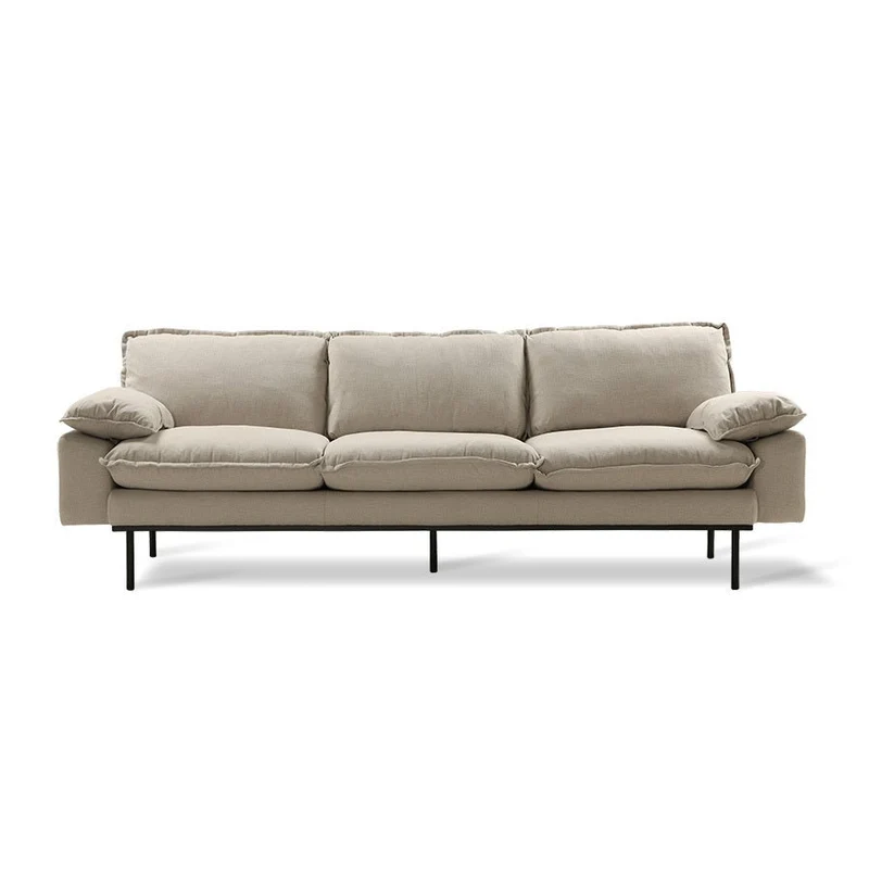 Retro Sofa 4-Sitzer Beige