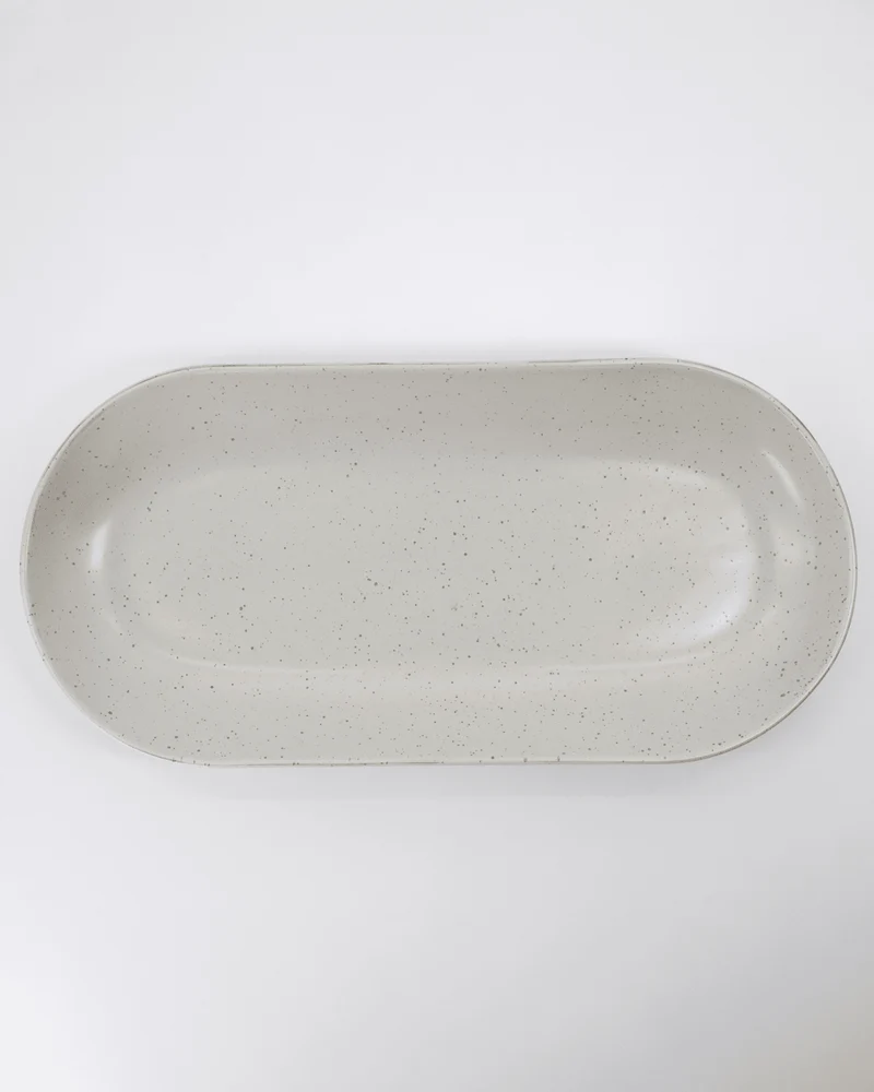 Servierschale Pion, Grau/Weiß