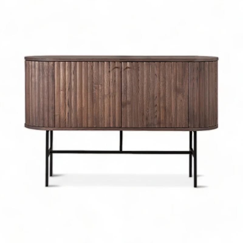 Welve - Sideboard 139cm | Metallgestell Schwarz - Esche Massiv UP