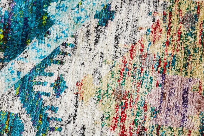 Silk Sari Teppich - Multi Colour 210032