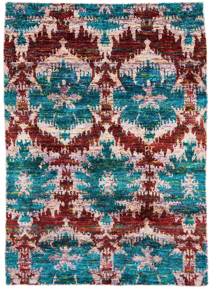 Silk Sari Teppich - Multi Colour 210031