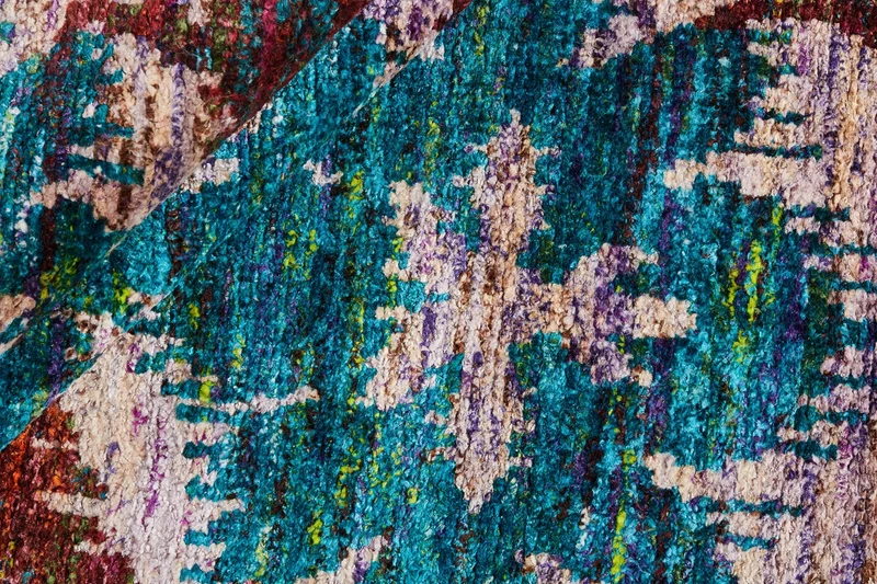 Silk Sari Teppich - Multi Colour 210031