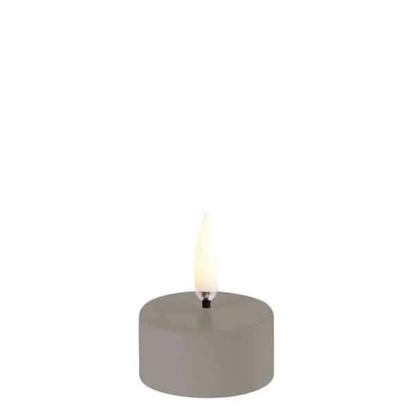 LED Teelicht 400~, Sandstone wax, Smooth, Ø 4 x 2,5 cm