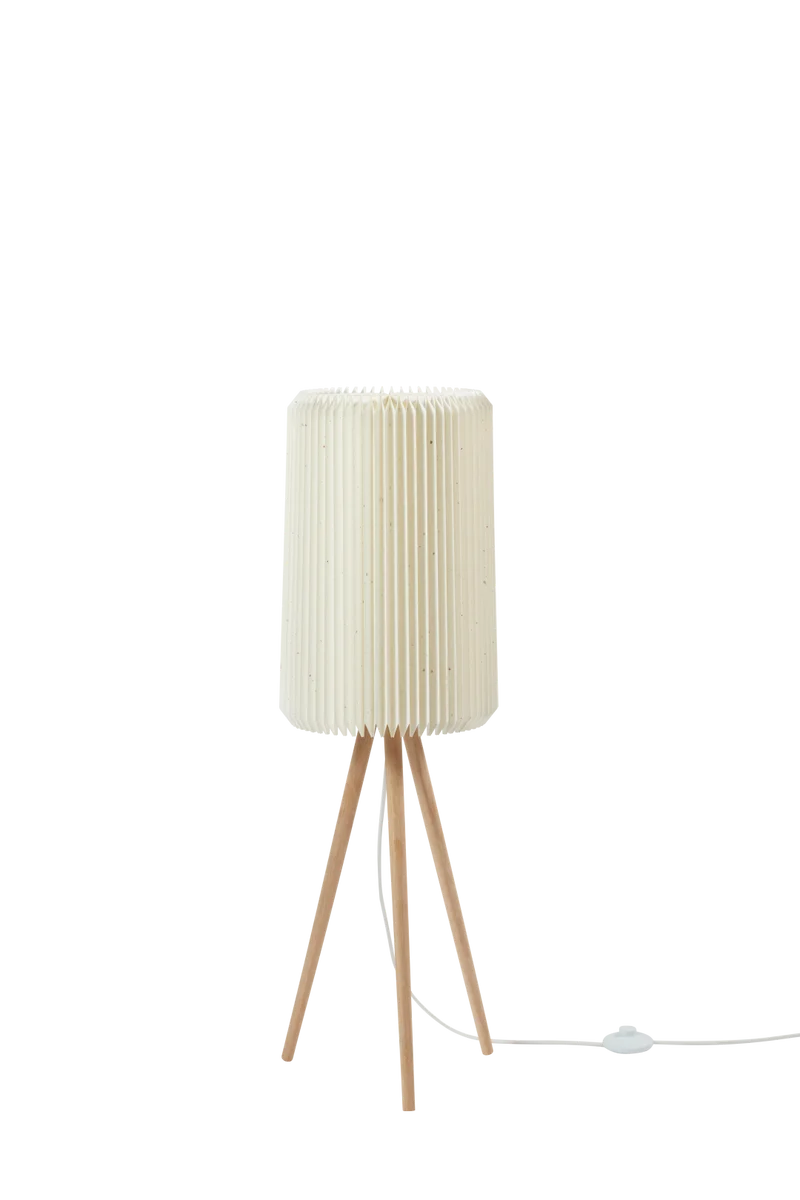 PEAK - Leuchte Stick | Beine Eiche - Schirm Kunststoff Weiß