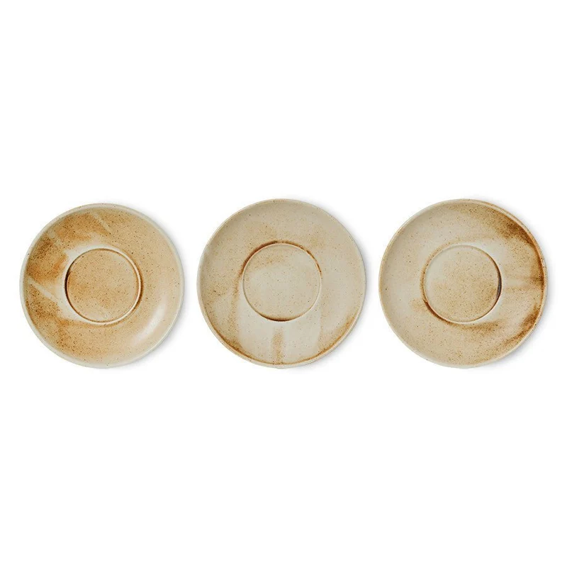 Chef Ceramics: Tasse und Untertasse Rustic, Creme/Braun, 220ml