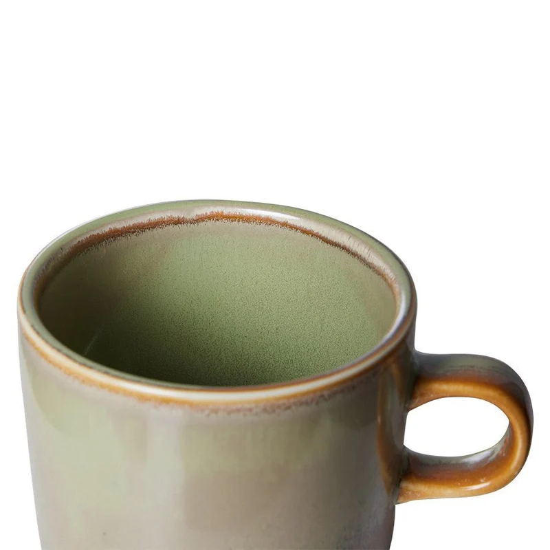 Chef Ceramics: Tasse und Untertasse Rustic, Grün, 220ml