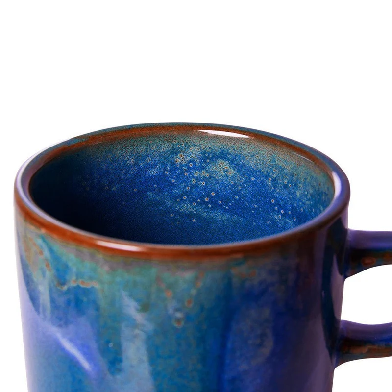 Chef Ceramics: Tasse und Untertasse Rustic, Blau, 220ml