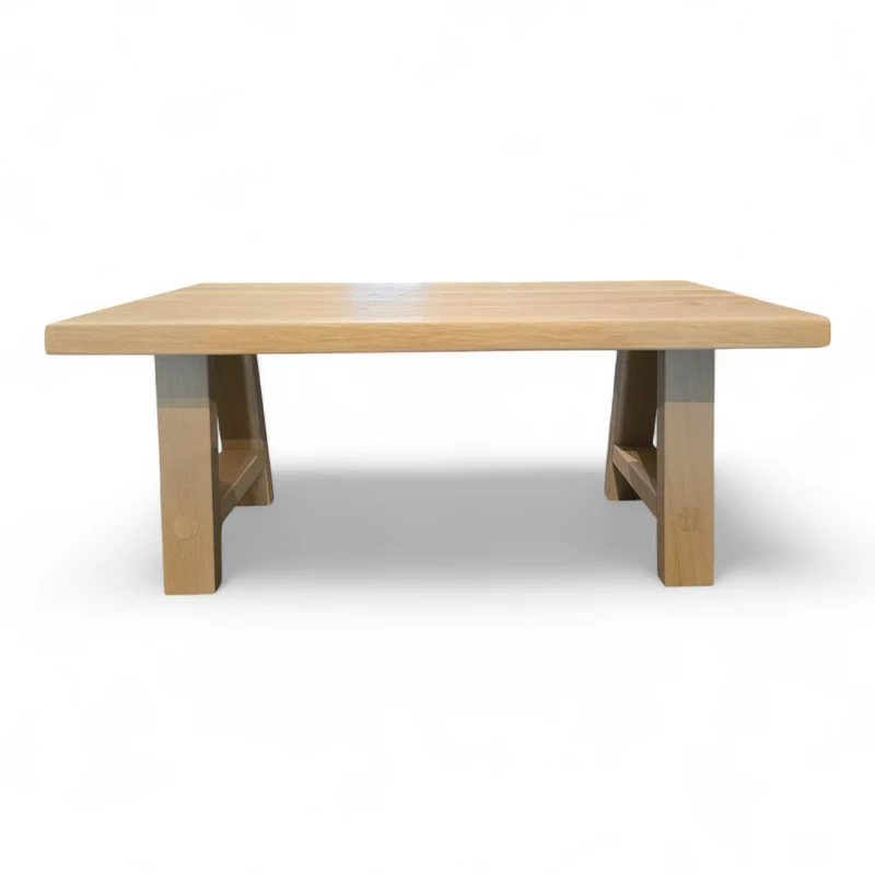 Couchtisch (Hoga S) Wohnzimmertisch Eiche Massivholz Holzgestell A-Form