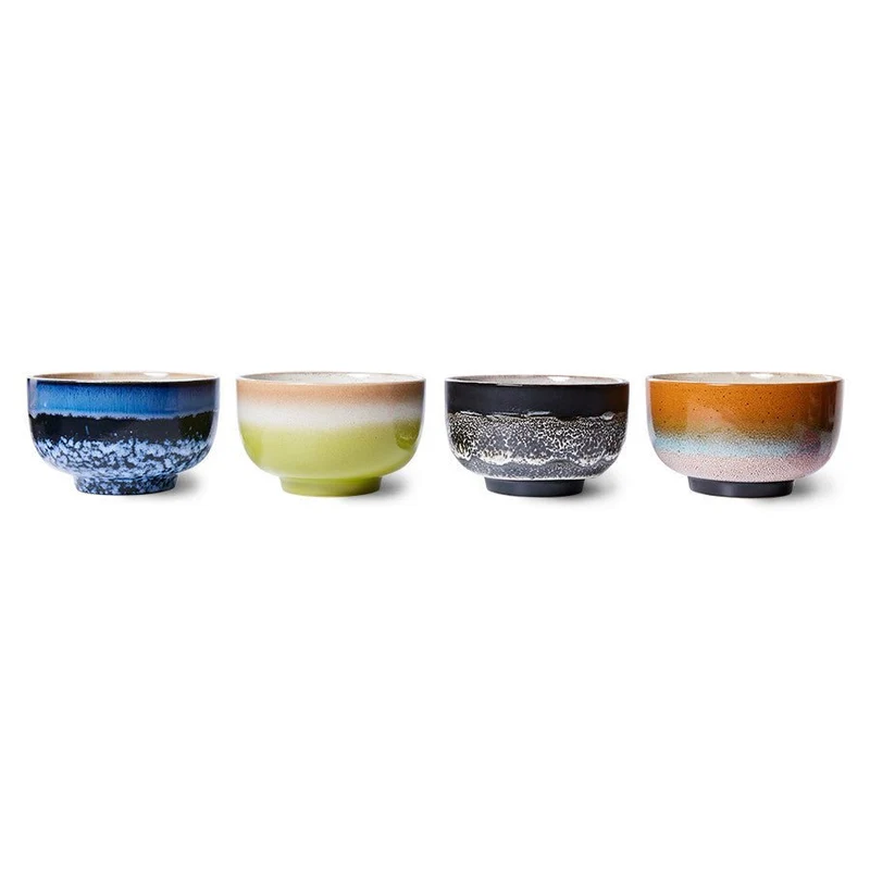 70's Ceramics: Schüsseln Groovy Set von 4, 500 ml