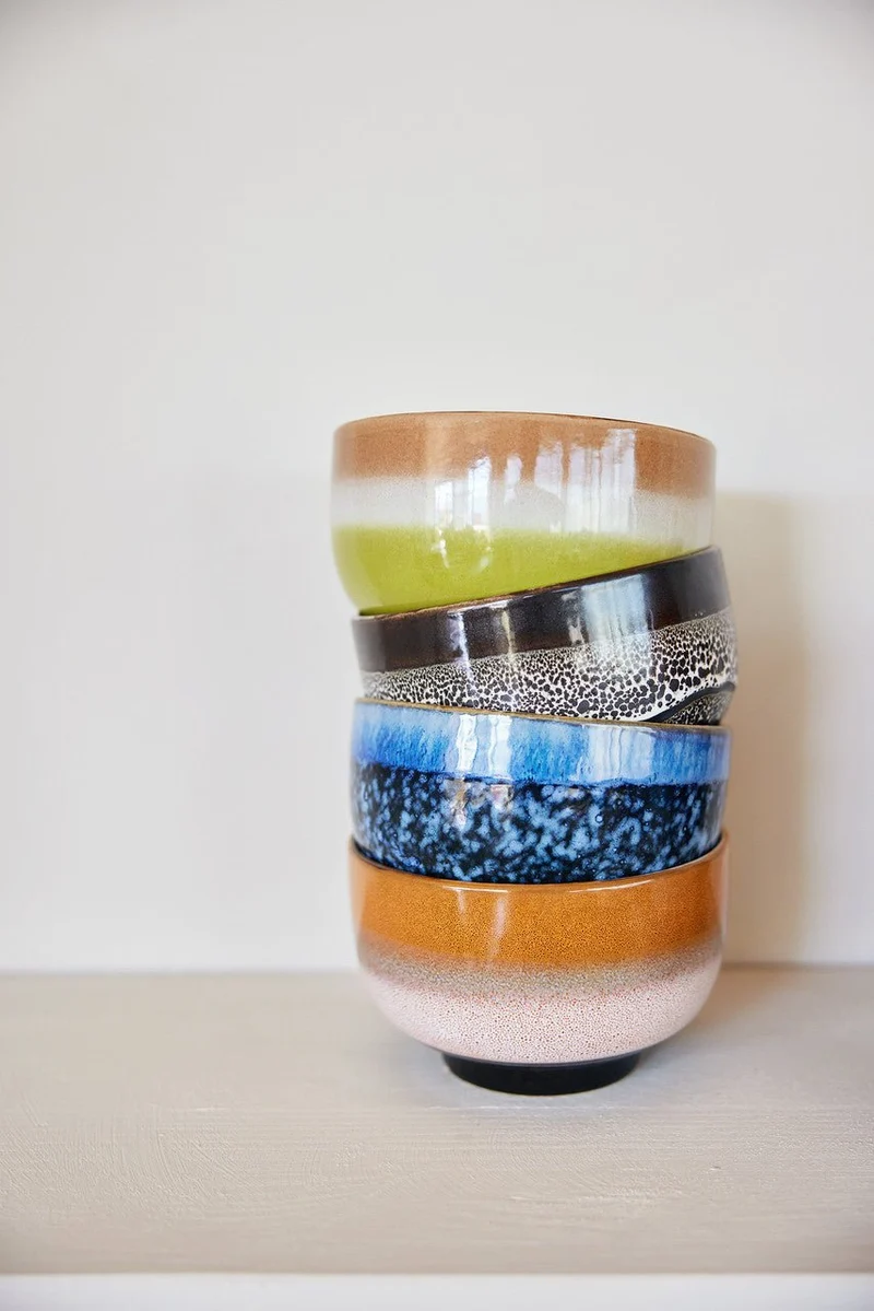 70's Ceramics: Schüsseln Groovy Set von 4, 500 ml
